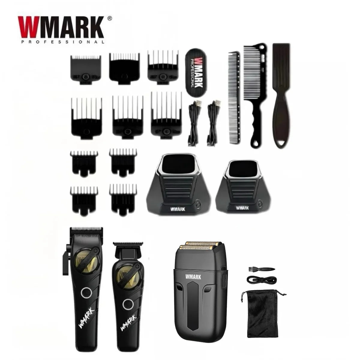 WMARK NG-8613 kit black with NG-984A shaver