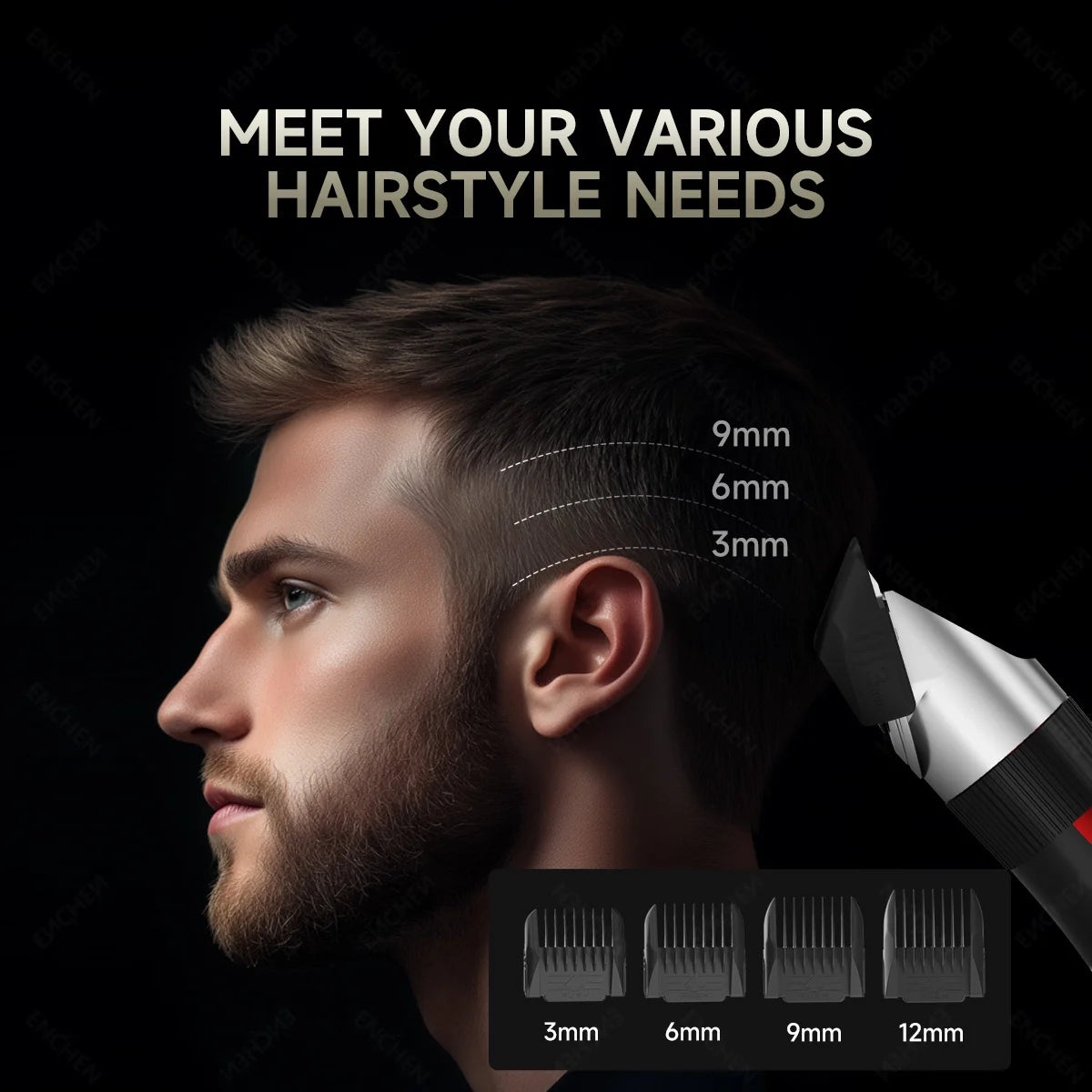 Enchen Sharp R Cordless Hair Clipper, Ceramic Blade 6000 RPM
