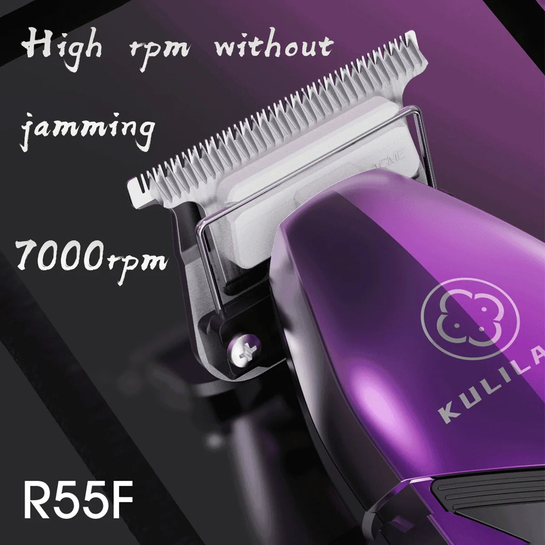 Kulilang R55F Professional Hair Trimmer, Zero Gap GTX Blade 7200 RPM