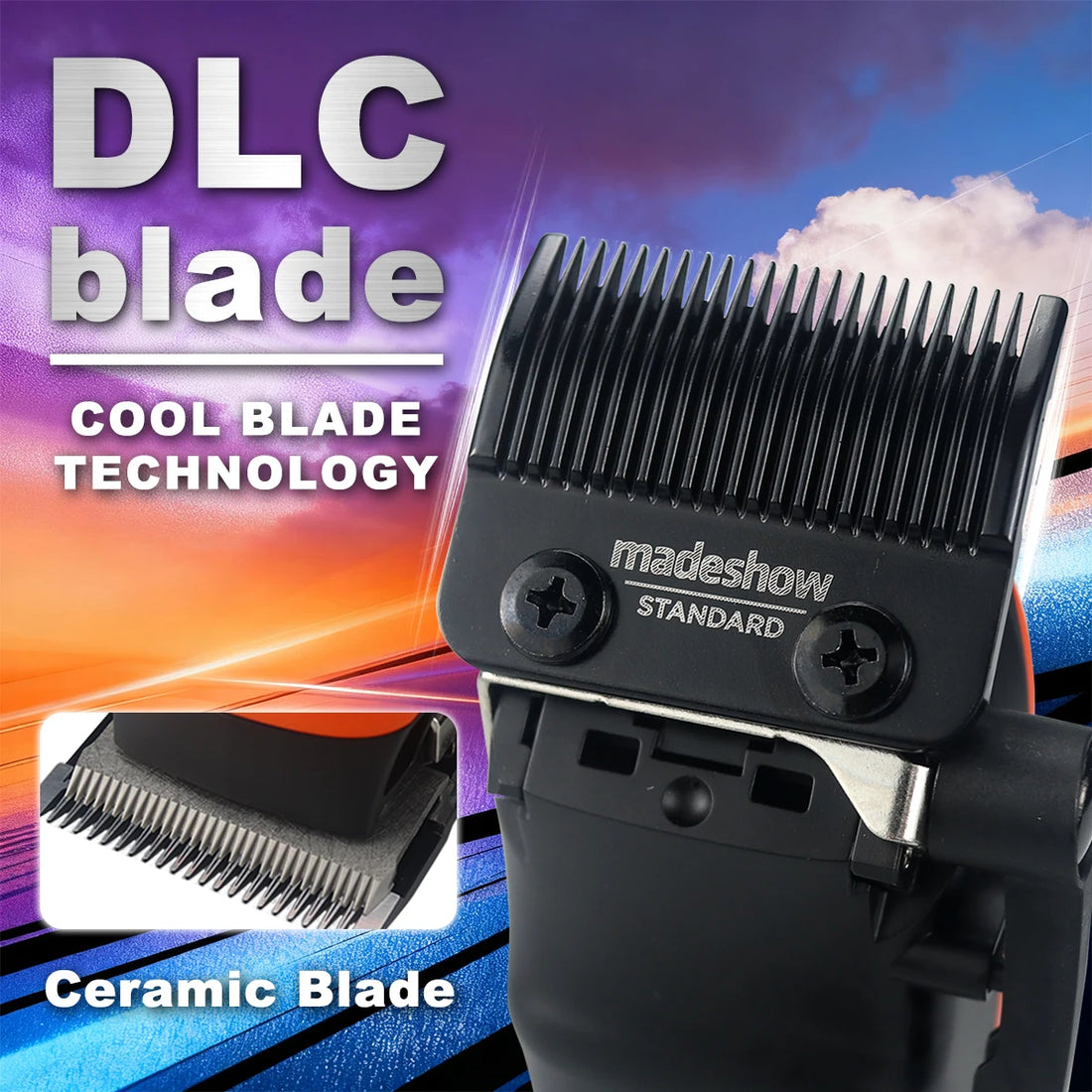 Madeshow M15 Professional Hair Clipper, DLC Blade 6800 RPM Low Noise