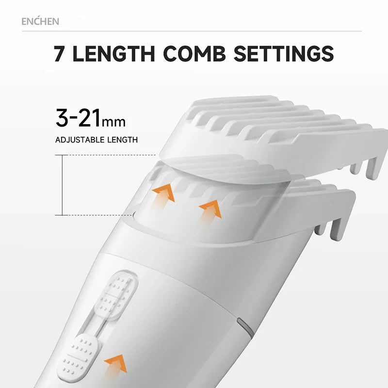 Enchen Hair Clipper 2 Cordless Rechargeable Clipper with Electric Length Adjustment