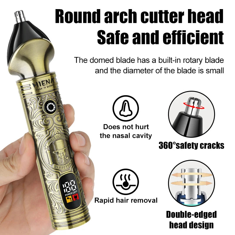 Hiena HYN-T18 6 in 1 Cordless Hair Clipper and Grooming Kit with LED Display