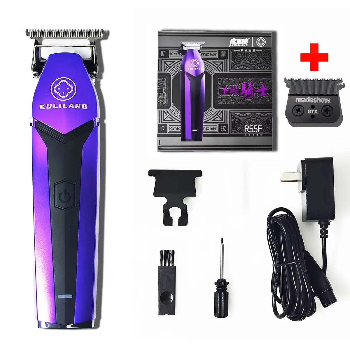 Kulilang R55F Professional Hair Trimmer, Zero Gap GTX Blade 7200 RPM