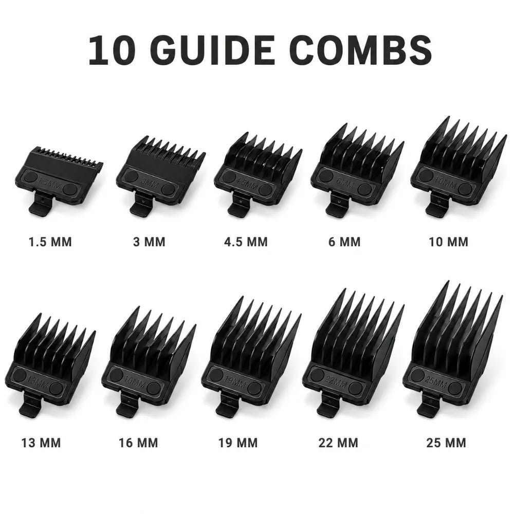 Madeshow M5F Professional Cordless Hair Clipper, 7000 RPM Full Metal with LED Display