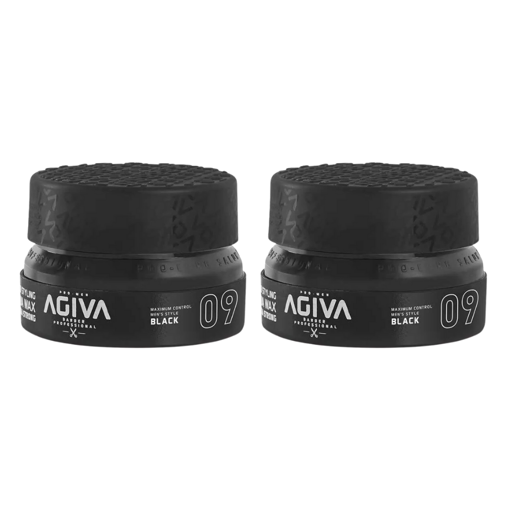 3x Agiva Styling Aqua Gel Wax 09 155ml - Black