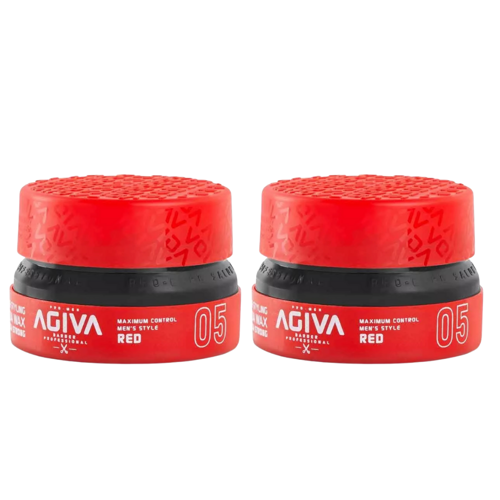 3x Agiva Styling Aqua Wax 05 Mega Strong 155ml - Red