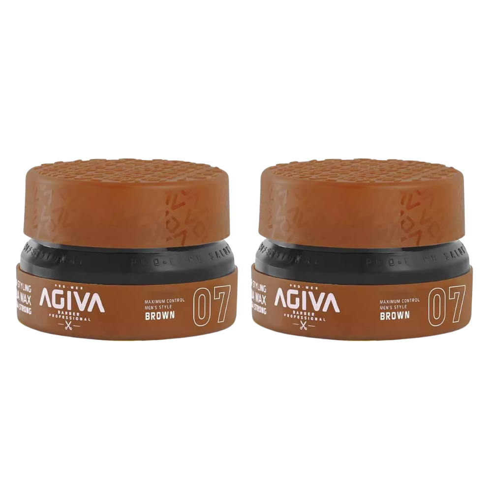 3x Agiva Styling Hair Wax 07 Pomade 155ml - Brown