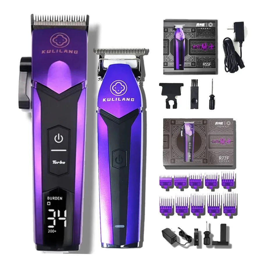 Kulilang R77F Professional Cordless Hair Clipper, 7200 RPM Fade Blade