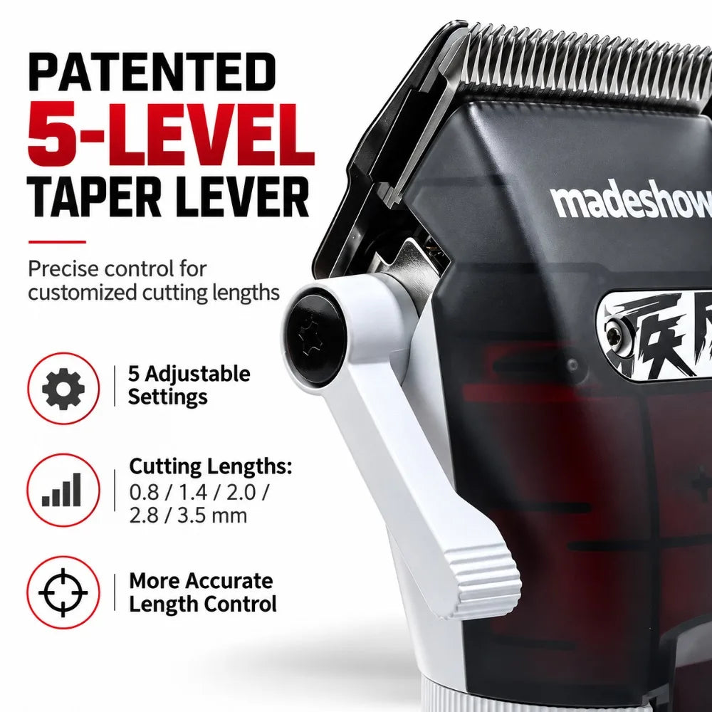 Madeshow M5F MAX and M6 MAX Brushless Clipper and Trimmer, 7200 RPM