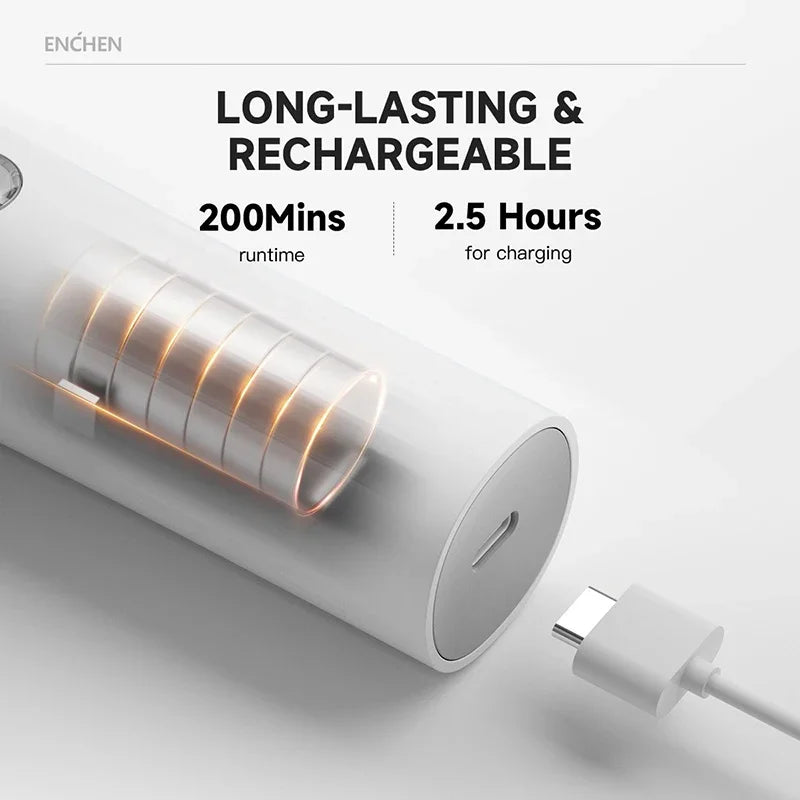 Enchen Hair Clipper 2 Cordless Rechargeable Clipper with Electric Length Adjustment