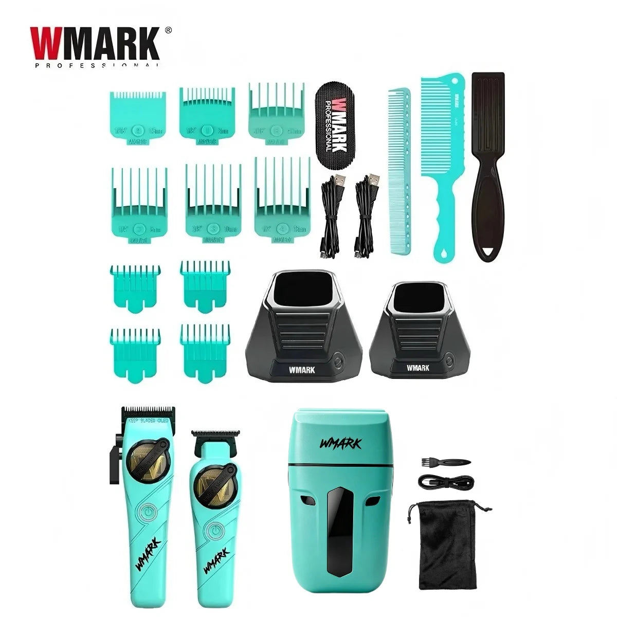 WMARK NG-8613 kit blue with NG-984A shaver