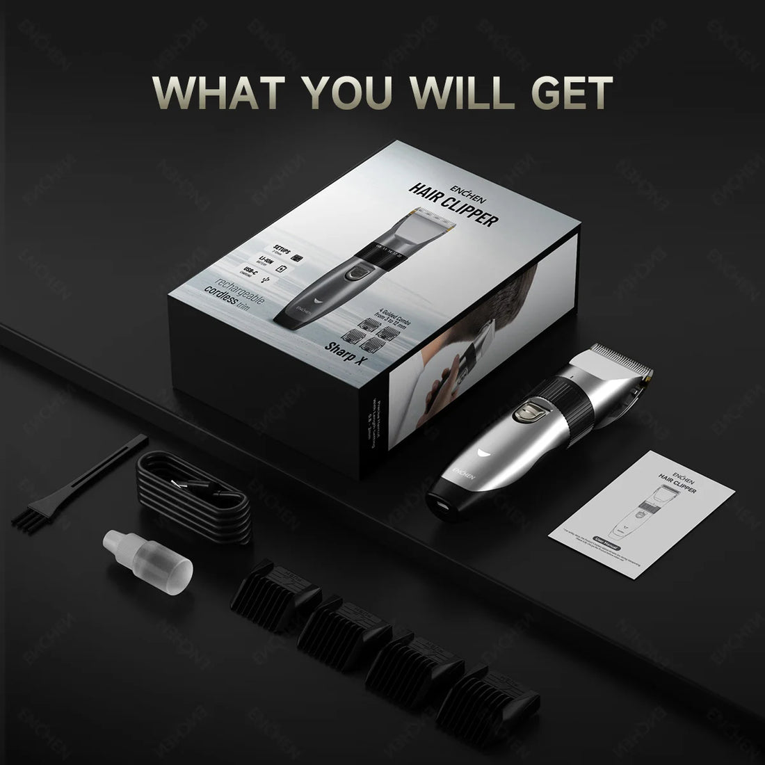 Enchen Sharp X Professional Hair Trimmer, Type-C Charging