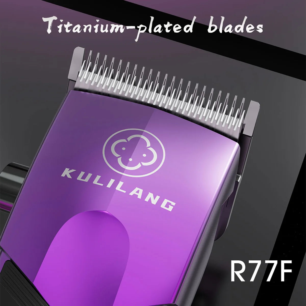 Kulilang R77F Professional Cordless Hair Clipper, 7200 RPM Fade Blade