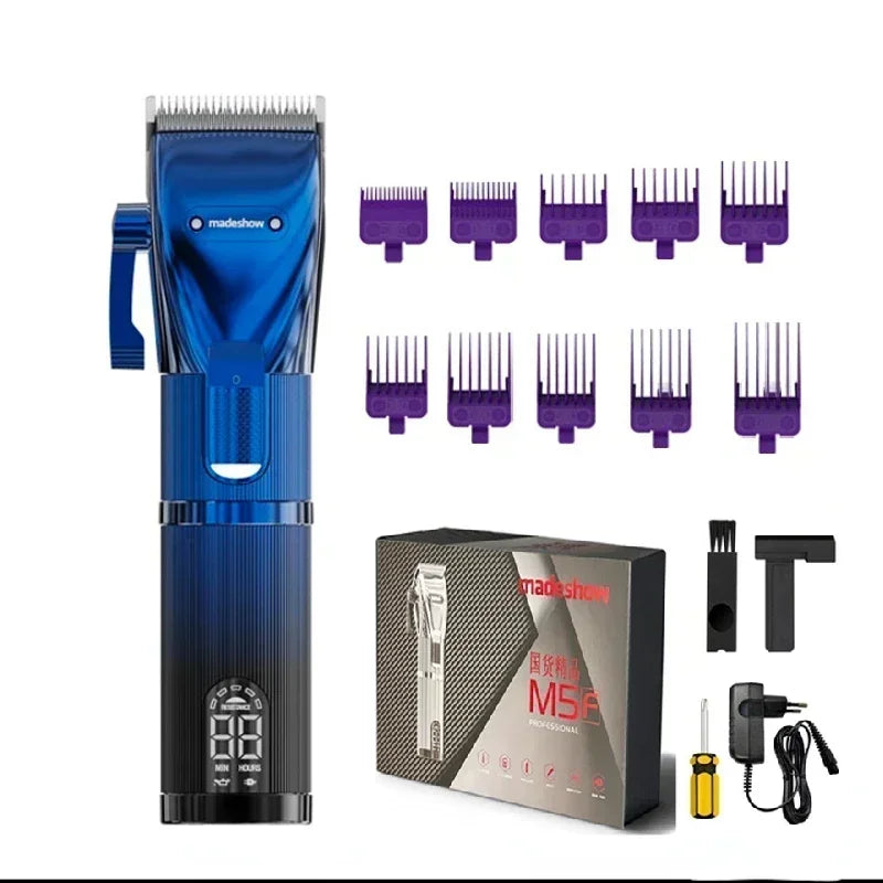Madeshow M5F Professional Cordless Hair Clipper, 7000 RPM Full Metal with LED Display