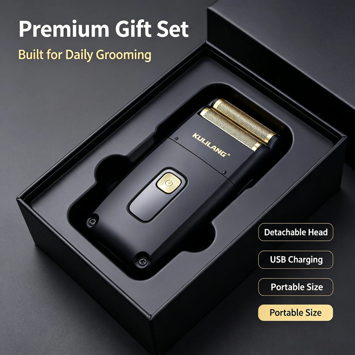 Kulilang R11 Triple Head Foil Shaver, USB Rechargeable
