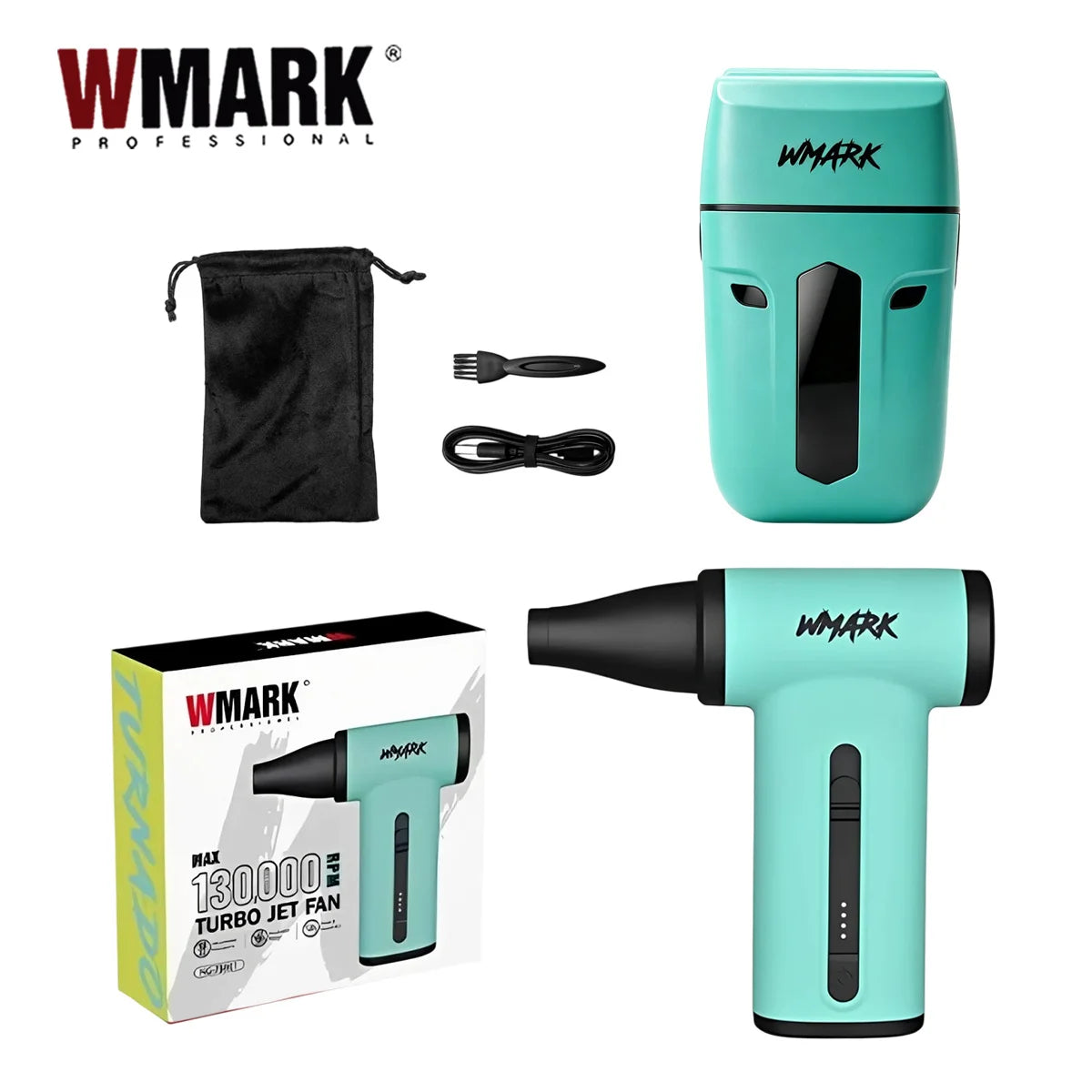 WMARK NG-TB001 blue with NG-984 shaver