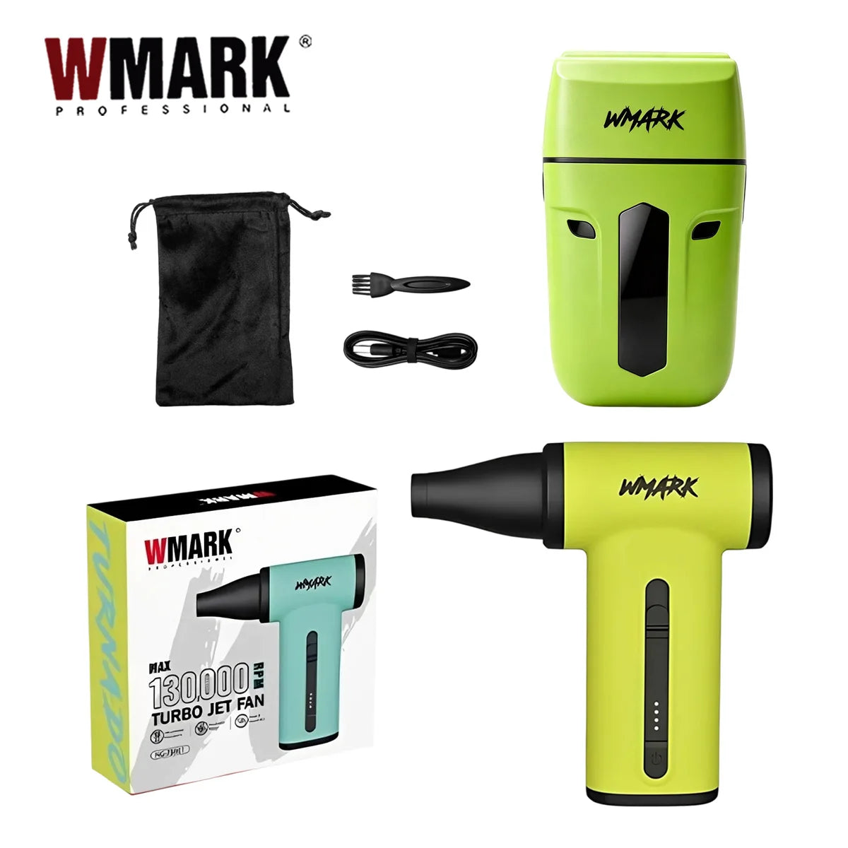 WMARK NG-TB001 green with NG-984 shaver