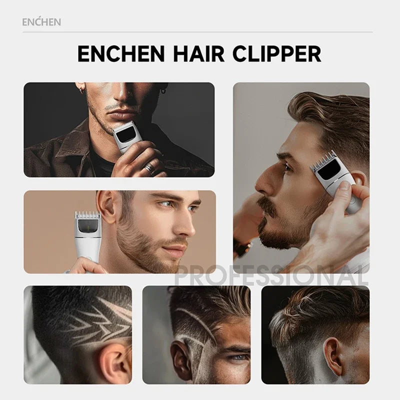 Enchen Hair Clipper 2 Cordless Rechargeable Clipper with Electric Length Adjustment