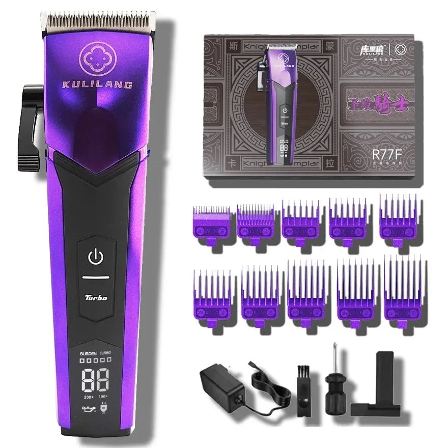 Kulilang R77F Professional Cordless Hair Clipper, 7200 RPM Fade Blade