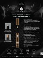 StyleCraft ACE Electric Nose Hair Trimmer #SC412B
