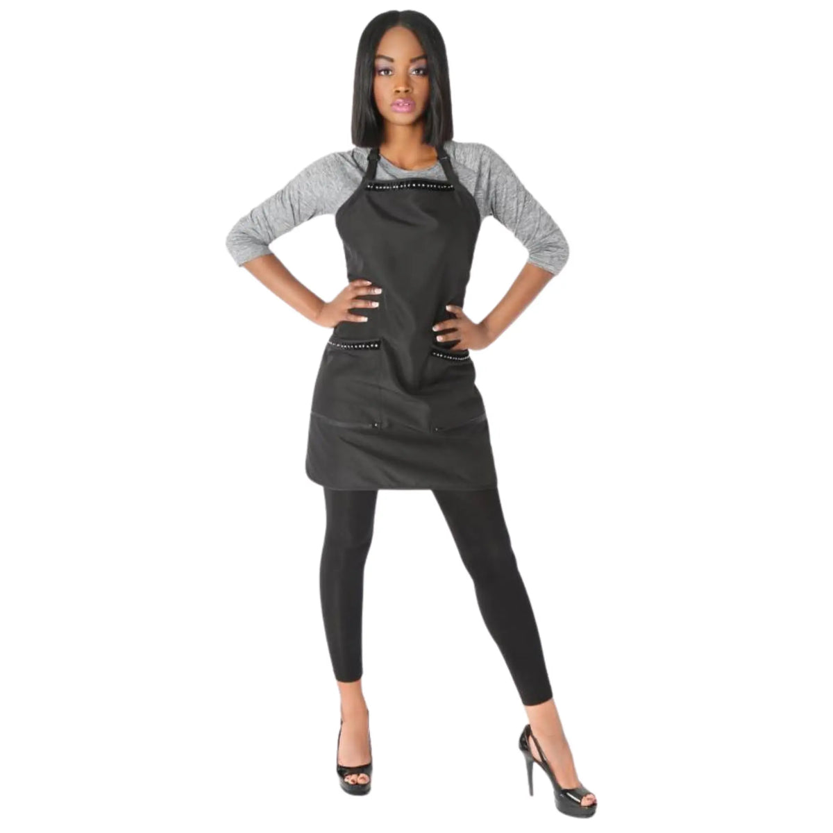 StyleTek The Glam Bleach Proof Apron w/ Rhinestones #SL1020