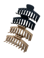 Styletek Claw Clips - Matte Finish 4 Pack # STCLAW-BRWBLK-4PK