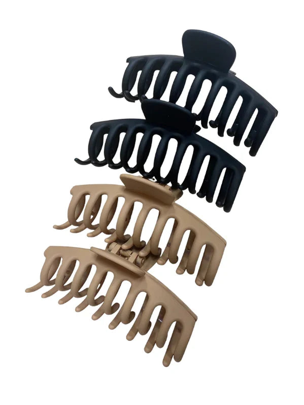 Styletek Claw Clips - Matte Finish 4 Pack # STCLAW-BRWBLK-4PK
