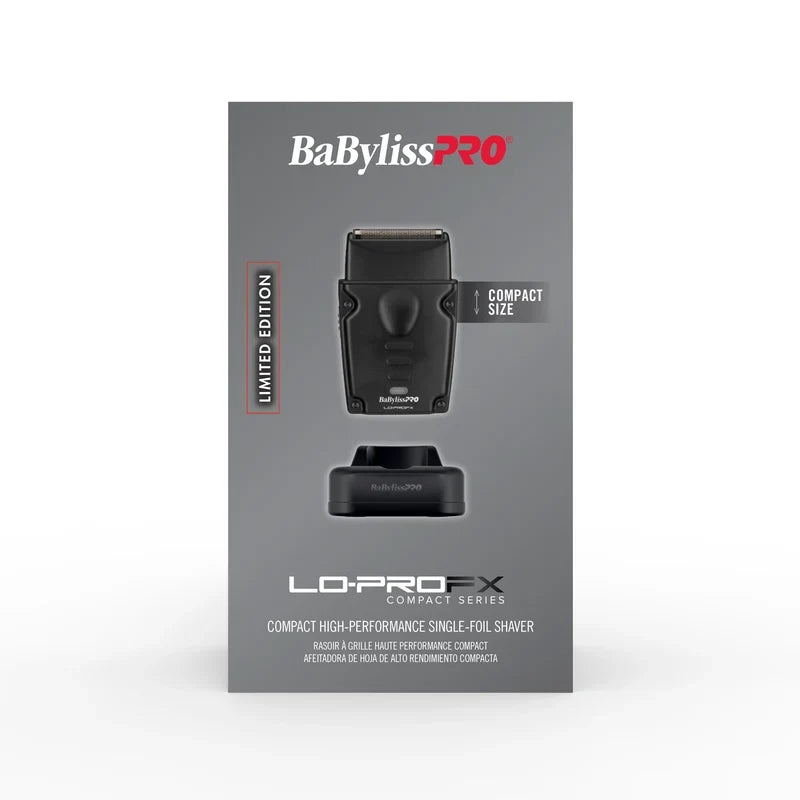 BaBylissPRO® LO-PROFX Compact High-Performance Single-Foil Shaver (Black)