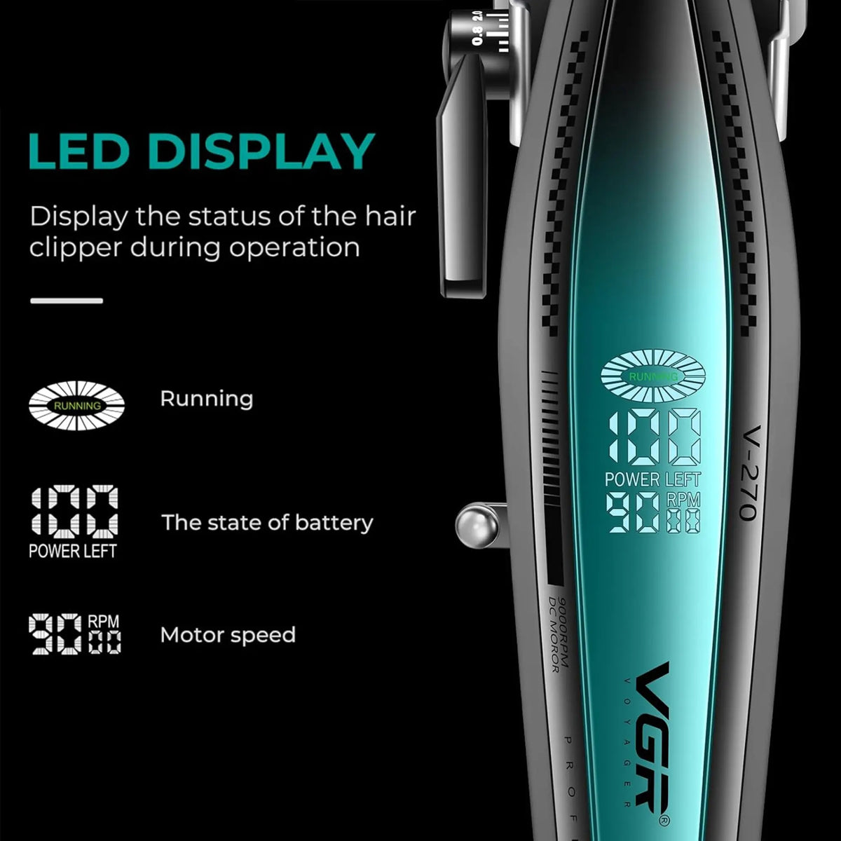 VGR Super Power Professional  Metal Clipper #V-270