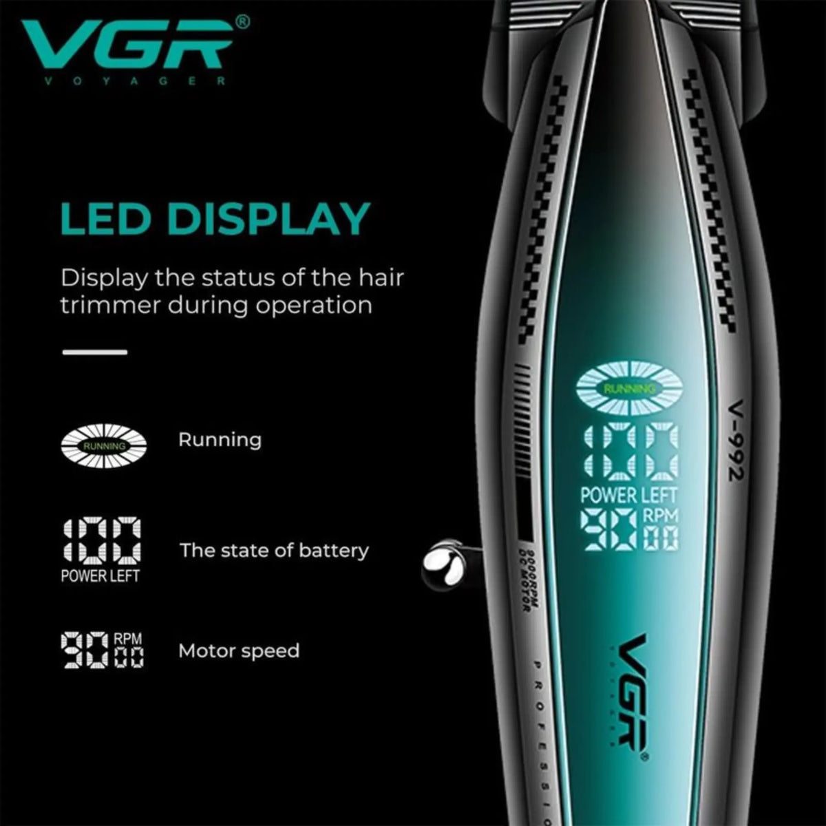 VGR Super Power Professional Metal Trimmer #V-992