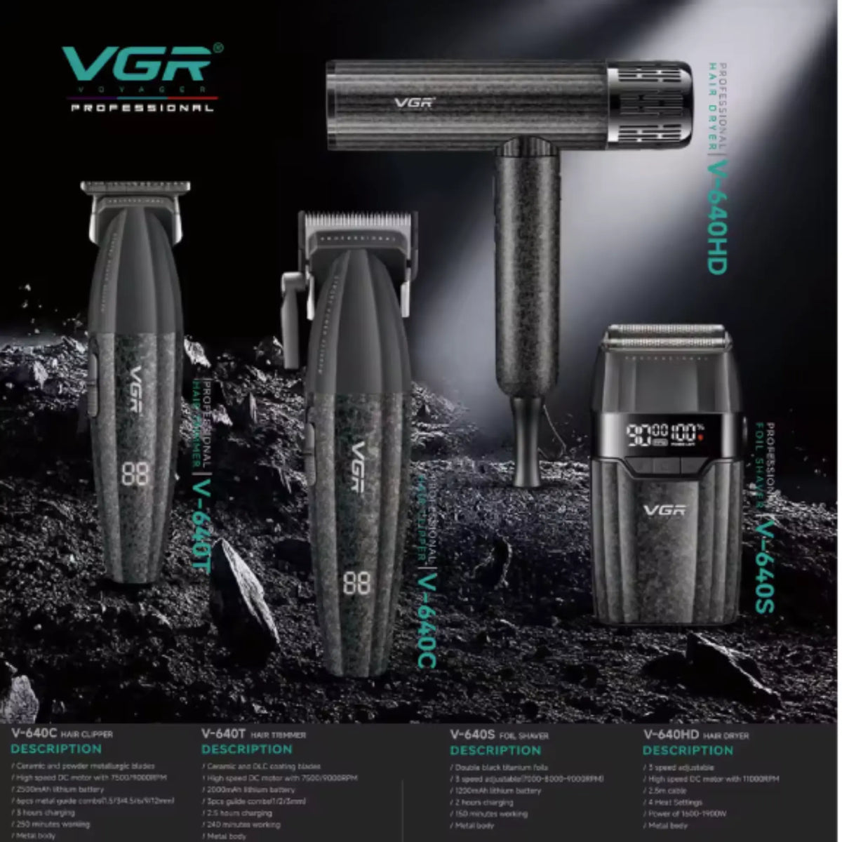 VGR Cordless 4-in-1 Combo #V-640