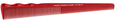 Vincent Ceramic Narrow Tapering Comb 7" Red #VT1718-1R