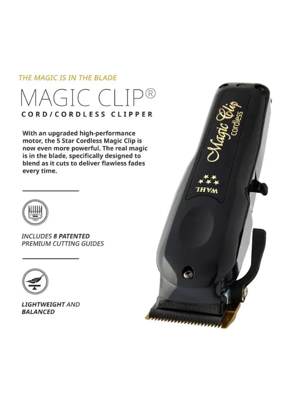 Wahl 5 Star Cordless Black Magic Clip Clipper #3026432