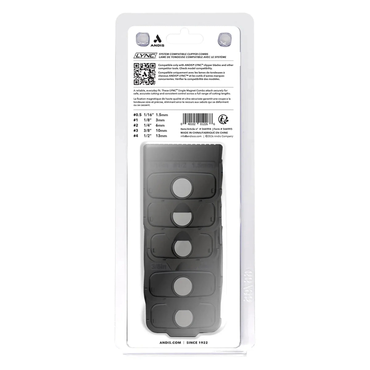 Andis Lync 5-Piece Magnetic Comb Set #564994