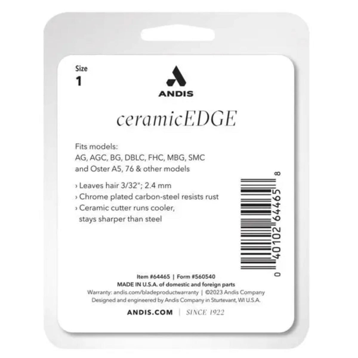 Andis CeramicEdge Size 1 Detachable Blade #64465