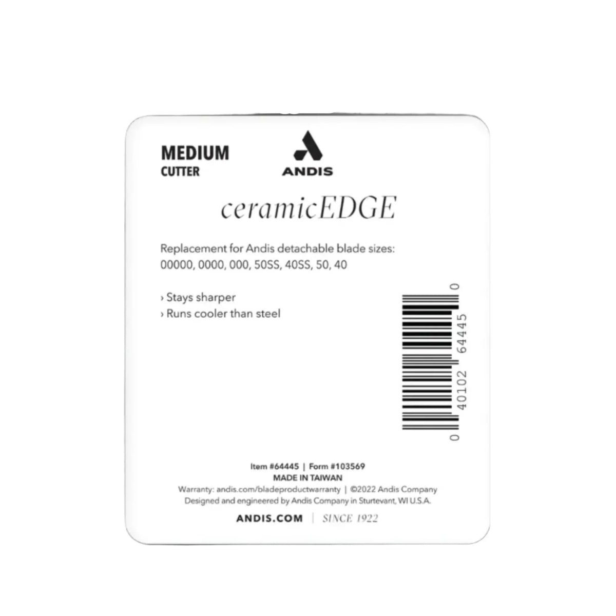 Andis CeramicEdge Medium Cutter #64445