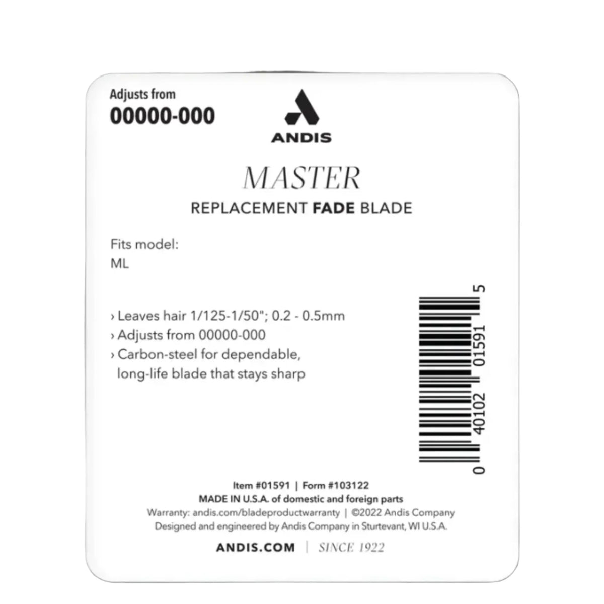Andis Fade Master Clipper Blade #1591