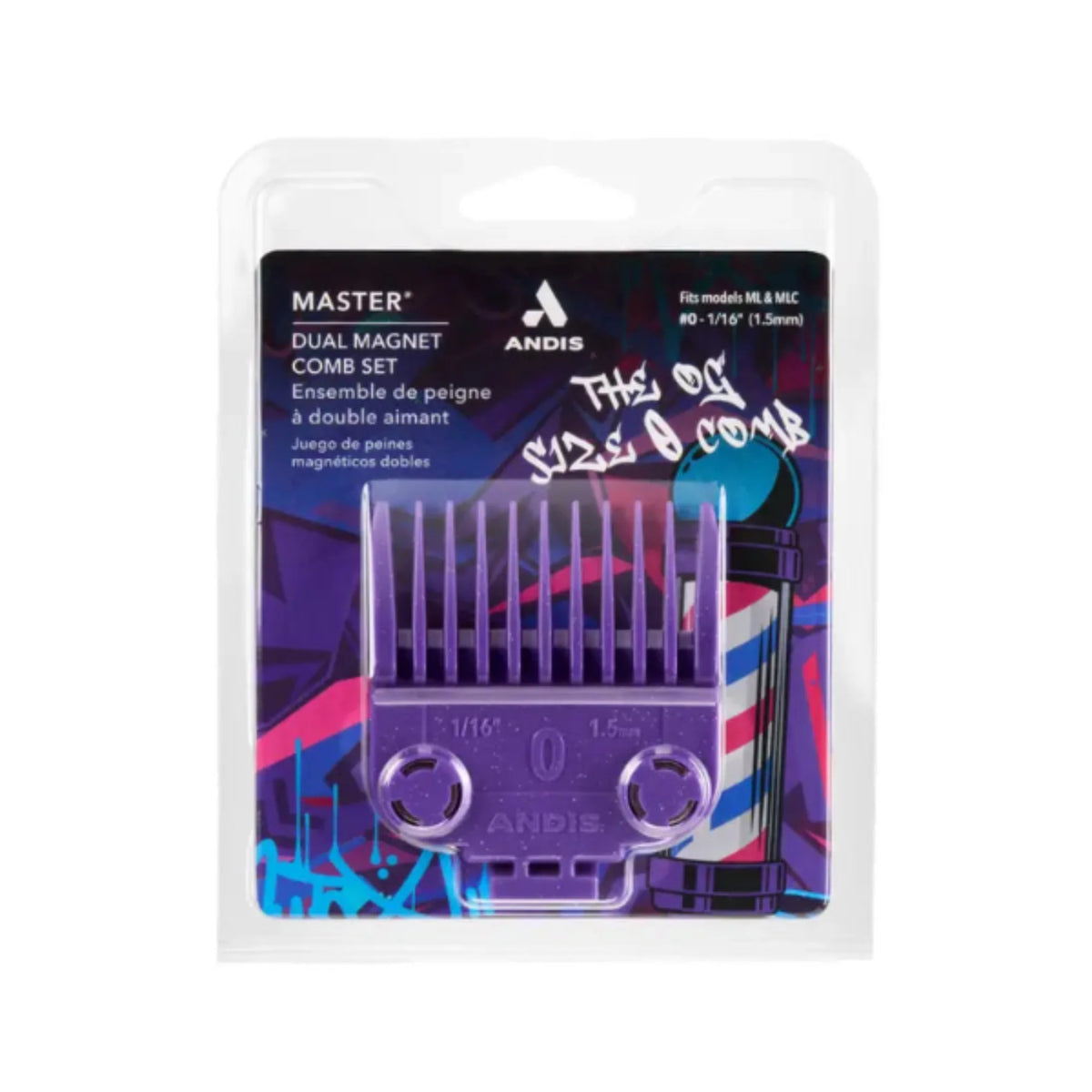 Andis Master Dual Magnet OG Size 0-1/16" Comb #561385