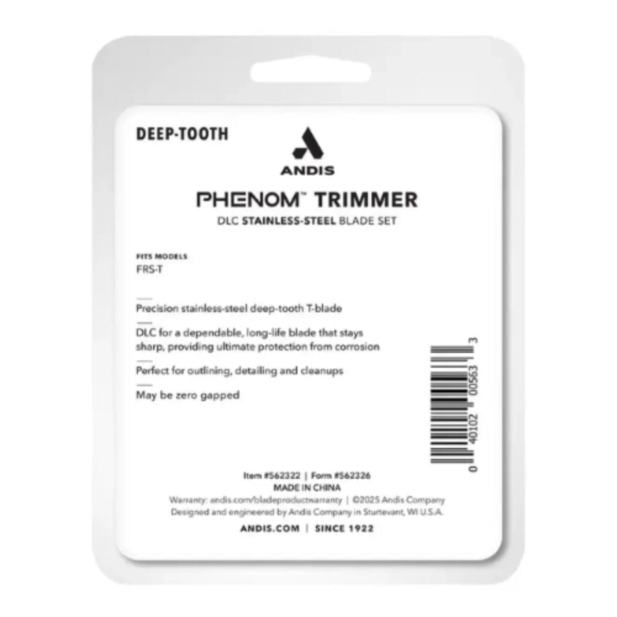 Andis Phenom Trimmer DLC Deep Tooth T-Blade #562322