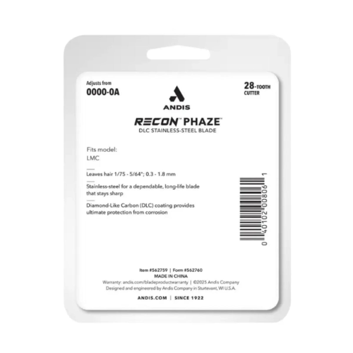 Andis Recon Clipper Replacement Blade #562759