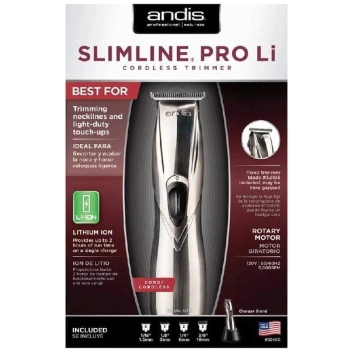 Andis Slimline Pro Li Cordless Trimmer #32400/32810