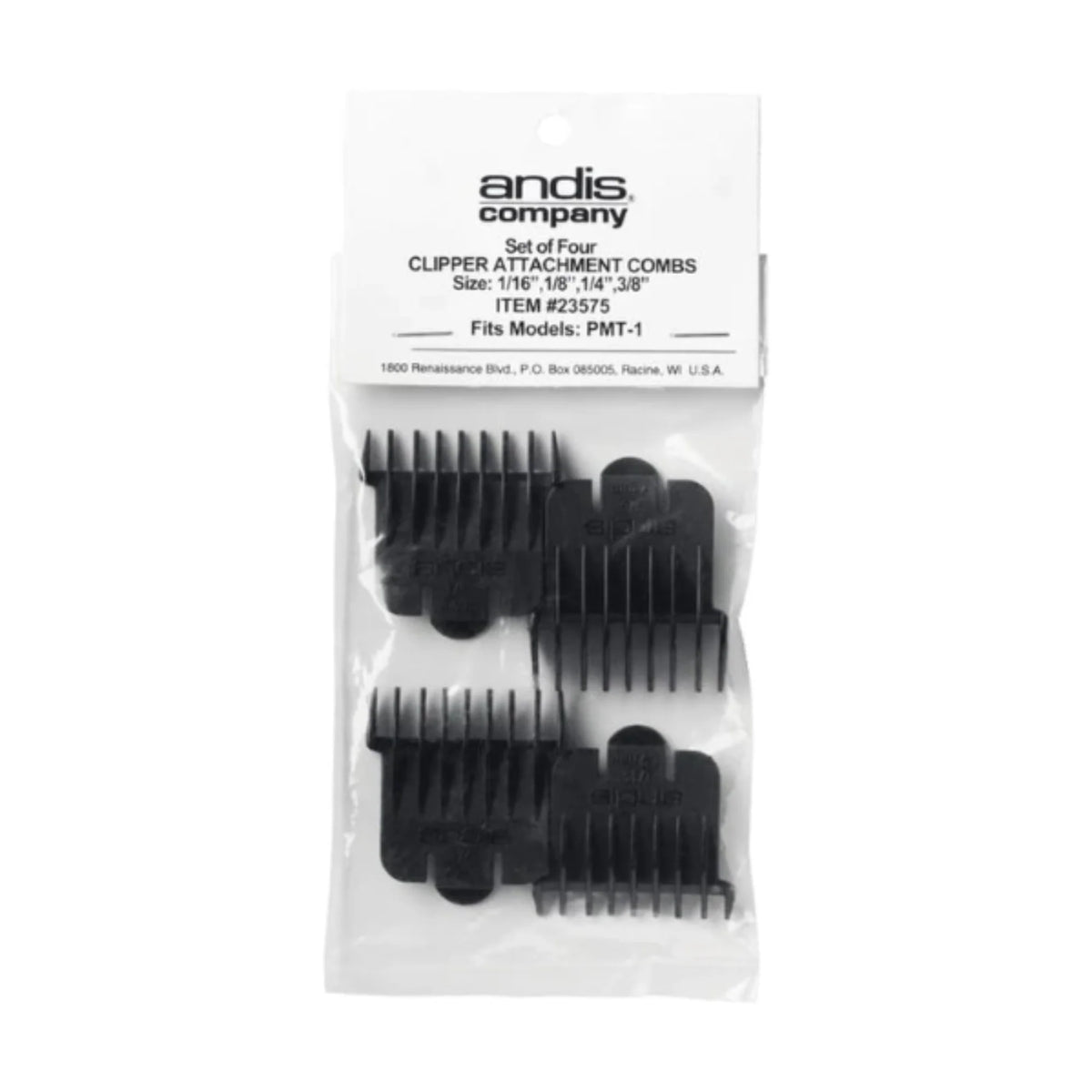 Andis Snap-On Blade Attachment Combs 4-Comb Set #23575