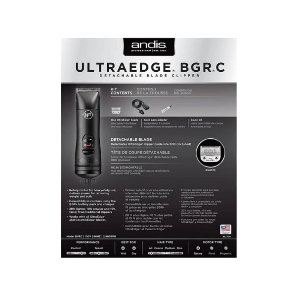 Andis BGRC Detachable Blade Clipper #63700/560249