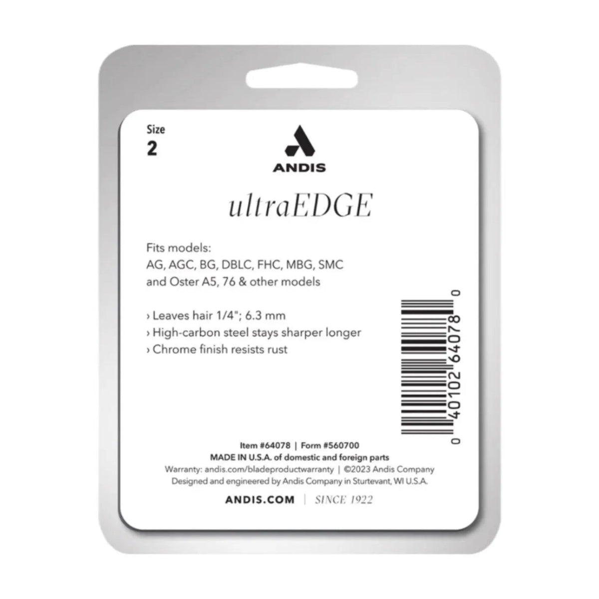 Andis UltraEdge Detachable #2 Clipper Blade #64078