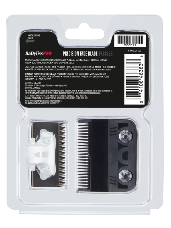 BaBylissPRO Black Titanium MIM Precision Fade Clipper Blade #FX8022B