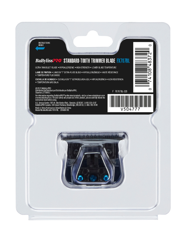 BaBylissPRO Blue Titanium Standard Tooth T-Blade #FX707BL