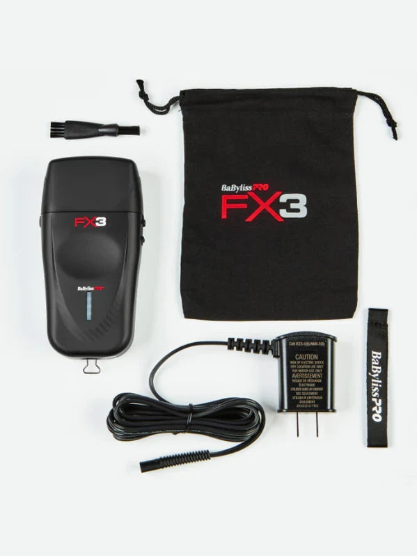 BaBylissPRO FX3 Black Double Foil Cordless Shaver #FXX3SB