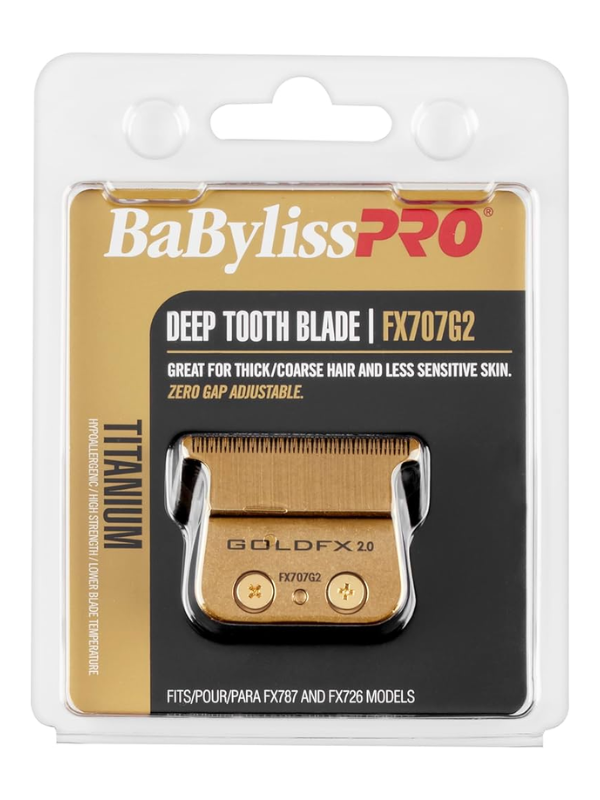 BaBylissPRO Gold Titanium 2.0 Deep-Tooth T-Blade #FX707G2
