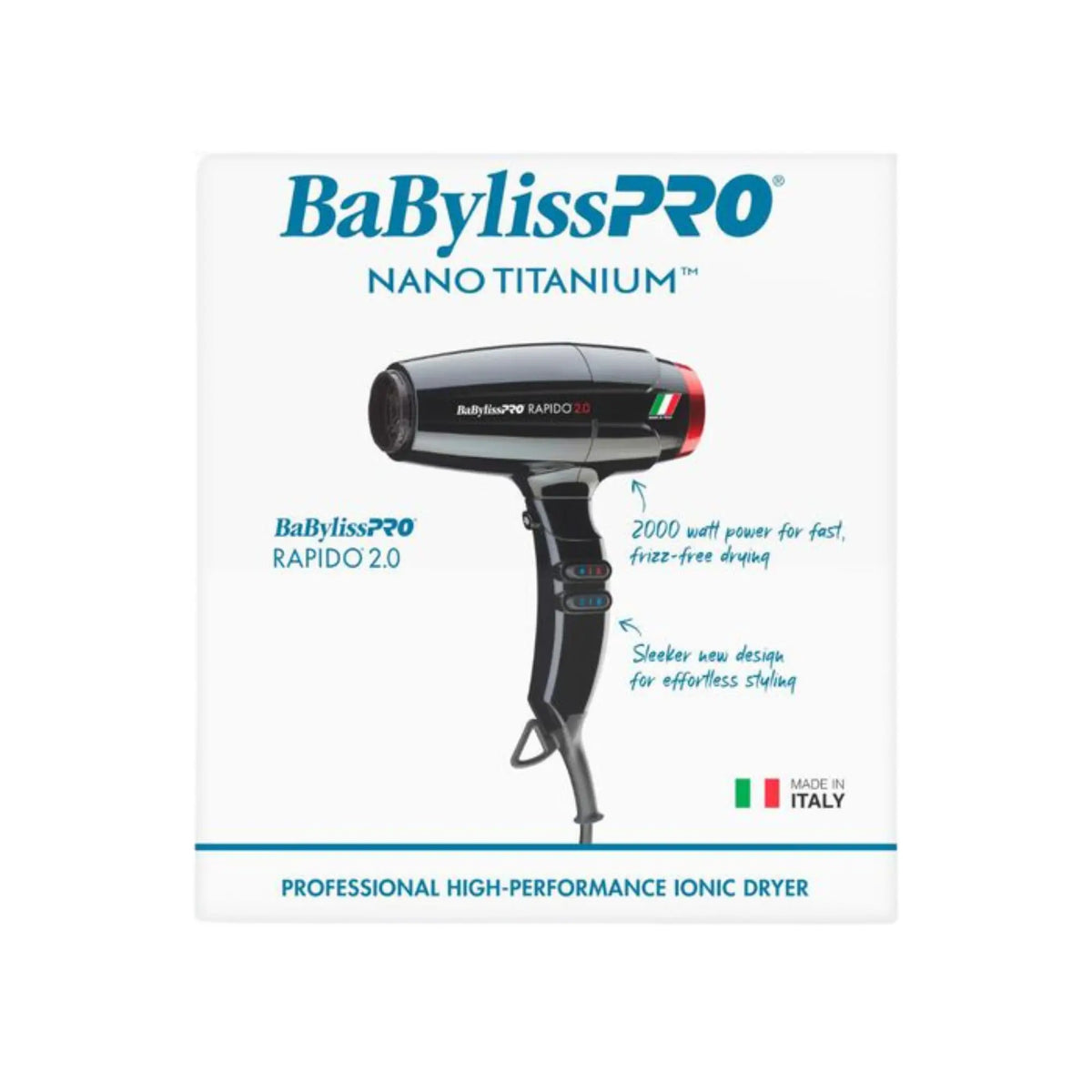 BaBylissPRO Black Rapido 2.0 Dryer #BRAP2