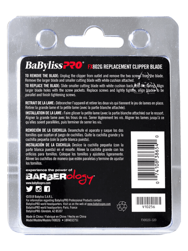 BaBylissPRO DLC and Titanium Coated Replacement Clipper Blade #FX802G